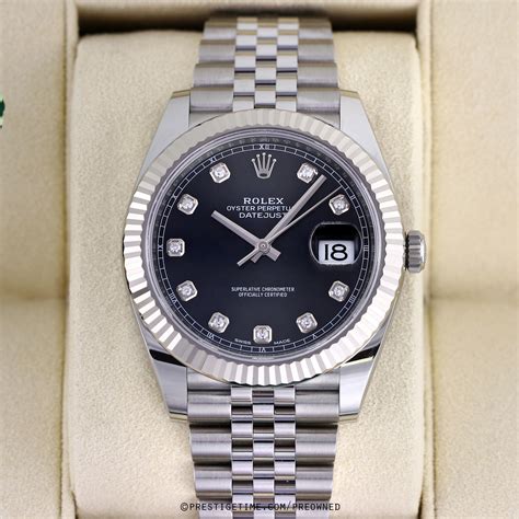 black and silver rolex watch|pre owned rolex for sale.